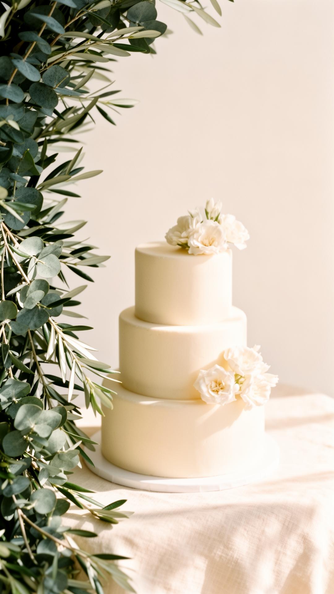 Tortello — premium poročna torta z eukaliptusom